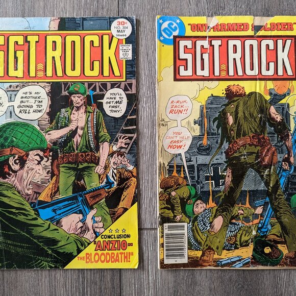Vintage SGT ROCK DC Comics Lot of 2 #304 #348 Bronze Age - Picture 1 of 5